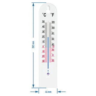 Termometr uniwersalny biały (-30°C do +50°C) 20cm – zdjęcie 2