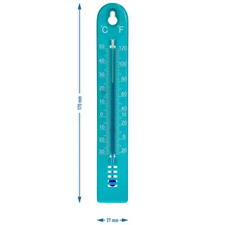Termometr uniwersalny (-30 do +50°C), 17 cm, niebieski – zdjęcie 4