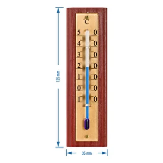 Termometr pokojowy ze złotą skalą (-10°C do +50°C) 12cm – zdjęcie 4