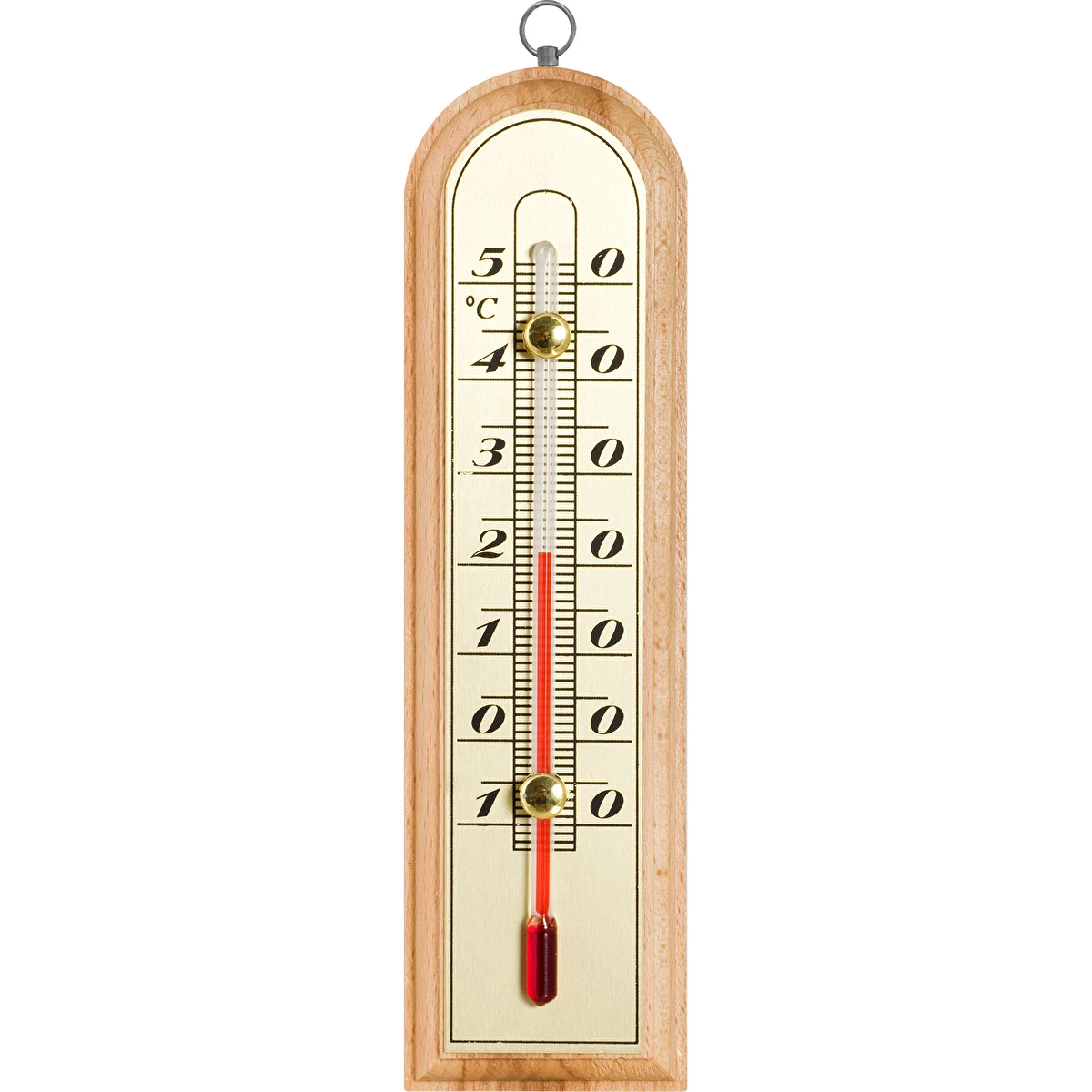 Termometr pokojowy ze złotą skalą (-10°C do +50°C) 16cm