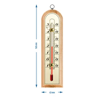 Termometr pokojowy ze złotą skalą (-10°C do +50°C) 16cm – zdjęcie 2