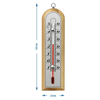 Termometr pokojowy ze srebrną skalą (-10°C do +50°C) 16cm mix – zdjęcie 3