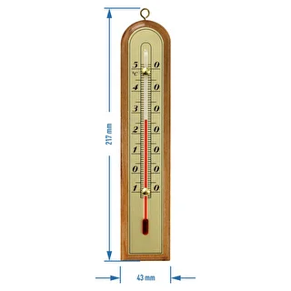 Termometr pokojowy ze złotą skalą (-10°C do +50°C) 22cm, mix – zdjęcie 2
