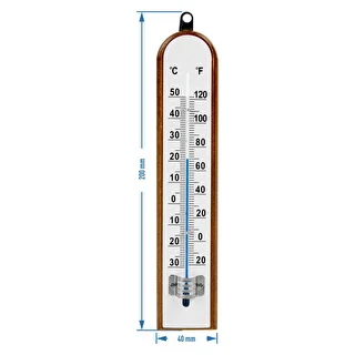Termometr pokojowy z białą skalą (-30°C do +50°C) 20cm – zdjęcie 2