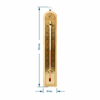 Termometr pokojowy ze złotą skalą (-10°C do +60°C) 25cm mix – zdjęcie 5