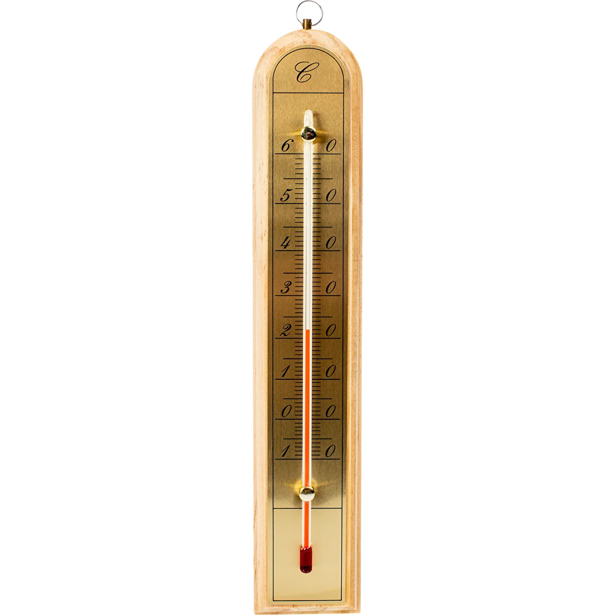 Termometr pokojowy ze złotą skalą (-10°C do +60°C) 25cm mix