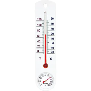 Termometr uniwersalny biały z higrometrem (-20°C do +50°C) 25cm – zdjęcie 1