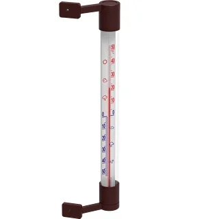 Termometr zewnętrzny brązowy (-50°C do +50°C) 22cm – zdjęcie 2