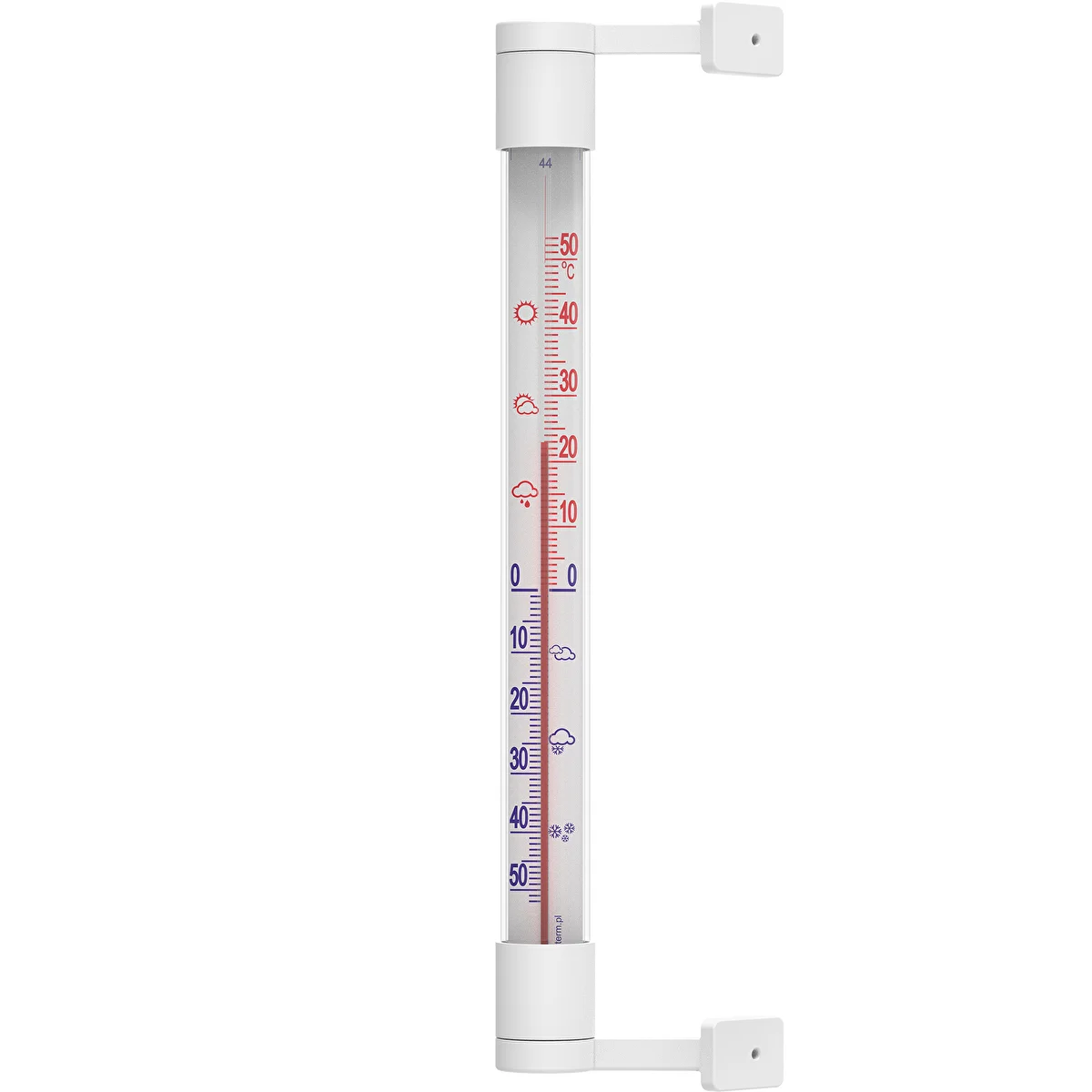 Termometr zewnętrzny biały (-50°C do +50°C) 22cm