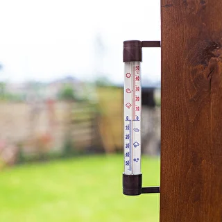 Termometr zewnętrzny brązowy (-60°C do +50°C) 23cm – zdjęcie 2