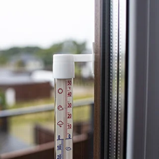 Termometr zewnętrzny biały (-60°C do +50°C) 23cm – zdjęcie 3