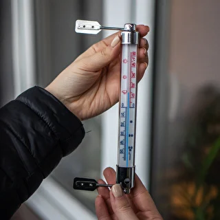 Termometr zewnętrzny z metalową oprawą (-50°C do +50°C) 20cm – zdjęcie 3