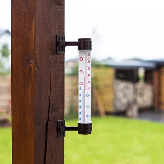 Termometr zewnętrzny brązowy (-50°C do +50°C) 27cm – zdjęcie 2