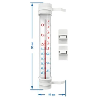 Termometr zewnętrzny  (-50°C do +50°C) 23cm mix, polska produkcja – zdjęcie 2