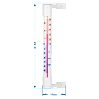 Termometr zewnętrzny biały (-50°C do +50°C) 18cm – zdjęcie 3