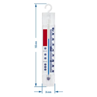 Termometr do lodówek i zamrażarek (-40°C do +40°C) 15cm – zdjęcie 3