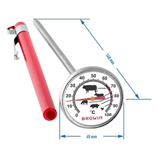 Termometr kuchenny z grafiką (0°C do +100°C) 12,5cm – zdjęcie 2