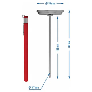 Termometr do szynkowaru 1,5kg oraz 3kg  (0°C do +120°C) 12,5cm – zdjęcie 4