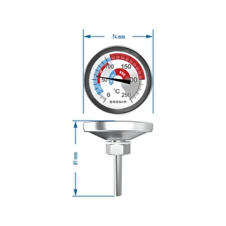 Termometr do wędzarni i BBQ (0°C do +250°C) 5,7cm – zdjęcie 6