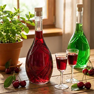 Butelka ozdobna ICONA 500 ml, z korkiem-grzybkiem, 1 szt. – zdjęcie 6