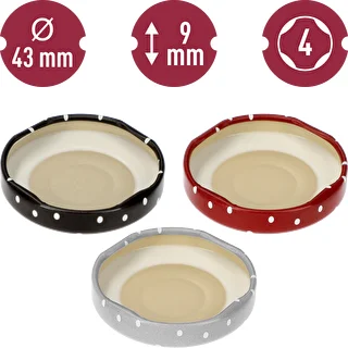 Zakrętka fi 43 mm kropki mix - 10 szt. – zdjęcie 10