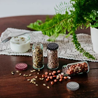 Zakrętka fi 43 mm kropki mix - 10 szt. – zdjęcie 12