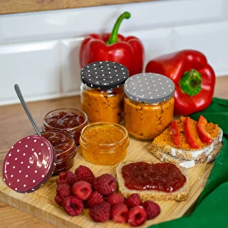 Zakrętka fi 66/4 kropki mix - 10 szt. – zdjęcie 9