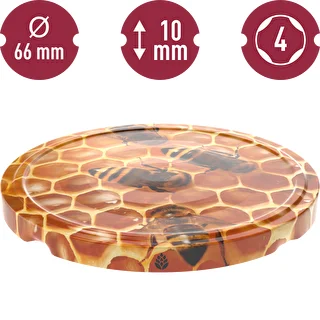 Zakrętka fi 66 plaster miodu - 10 szt. – zdjęcie 3