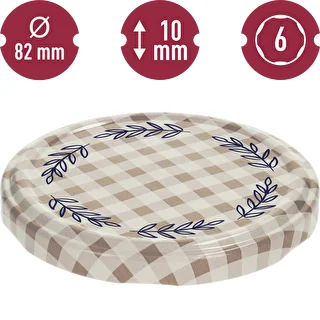 Zakrętka fi82/6 kratka beżowa, 10szt. – zdjęcie 2