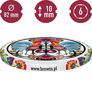 Zakrętka fi 82/6 Folk, 10 szt. – zdjęcie 3