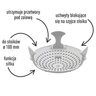 Docisk - sitko do przetworów, kiszonek i octu - do słoików fi 100 mm - 12 szt. – zdjęcie 3