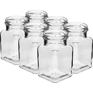 Słoik twist off 150ml Cztery kąty fi 53 z czarną zakrętką, 6 szt. – zdjęcie 3