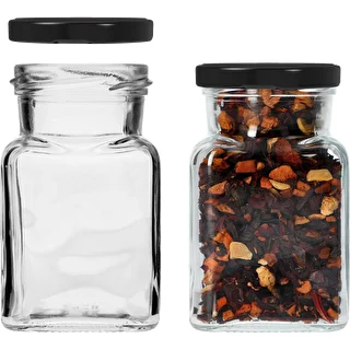 Słoik twist off 150ml Cztery kąty fi 53 z czarną zakrętką, 6 szt. – zdjęcie 4