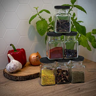 Słoik twist off 150ml Cztery kąty fi 53 z czarną zakrętką, 6 szt. – zdjęcie 10