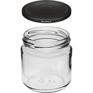 Słoik 212ml fi66/4 z zakrętką czarną 6 szt. – zdjęcie 3
