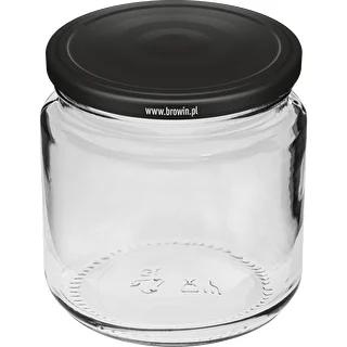 Słoik 212ml fi66/4 z zakrętką czarną 6 szt. – zdjęcie 2