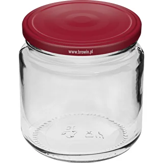 Słoik 212 ml fi66/4 z zakrętką bordo 6 szt. – zdjęcie 2