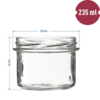 Słoik TO 235 ml z kolorową zakrętką fi82 - 6szt. – zdjęcie 5