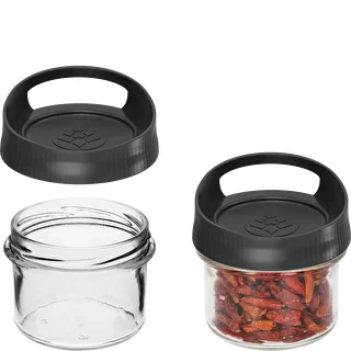 Pojemnik szklany 235 ml, z zakrętką do zawieszania – zdjęcie 2