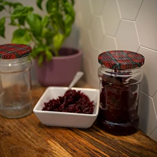 Słoiki 300 ml z kolorową zakrętką fi 66 - 6 szt. – zdjęcie 17
