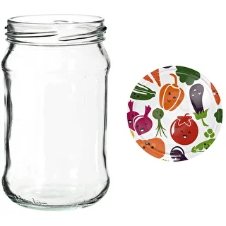 Słoiki 300 ml z kolorową zakrętką fi 66 - 6 szt. – zdjęcie 12
