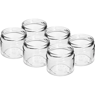 Słoik niski 330ml - z czarną zakrętką fi 82/6, 6szt. – zdjęcie 4