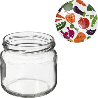 Słoik TO 370 ml z zakrętką kolorową fi82/6- 6 szt. – zdjęcie 6