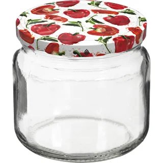Słoik TO 370 ml z zakrętką kolorową fi82/6- 6 szt. – zdjęcie 2