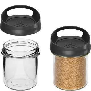 Pojemnik szklany 350 ml, z zakrętką do zawieszania – zdjęcie 2