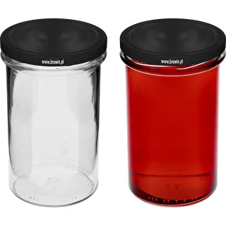 Słoik prosty 545ml (fi 82) - z czarną zakrętką, 6 szt. – zdjęcie 5