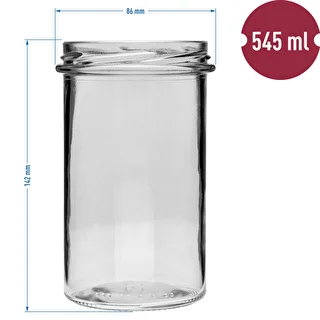 Słoik prosty 545ml (fi 82) - z czarną zakrętką, 6 szt. – zdjęcie 6