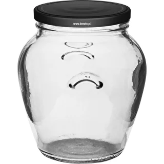 Słoik Amfora 580 ml (fi 82) z zakrętką czarną 6 szt. – zdjęcie 2