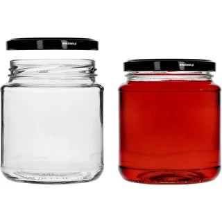 Słoik twist-off, grubasek 580ml z czarną zakrętką fi 82/6, 6 szt. – zdjęcie 3