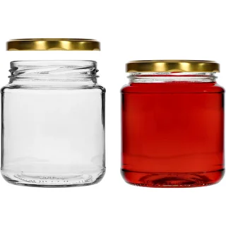 Słoik twist-off, grubasek 580ml ze złotą zakrętką fi82/6, 6 szt. – zdjęcie 3